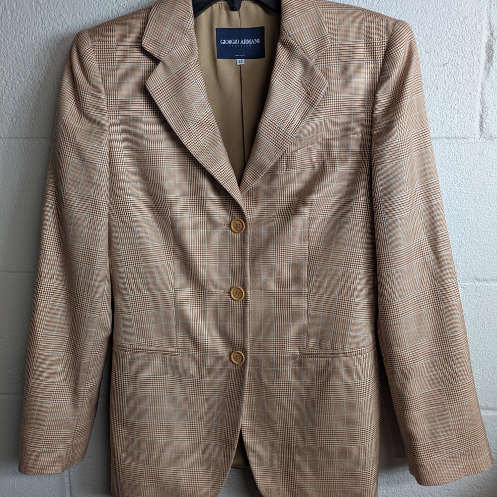Giorgio Armani Plaid Blazer Sz. 42/ US 6